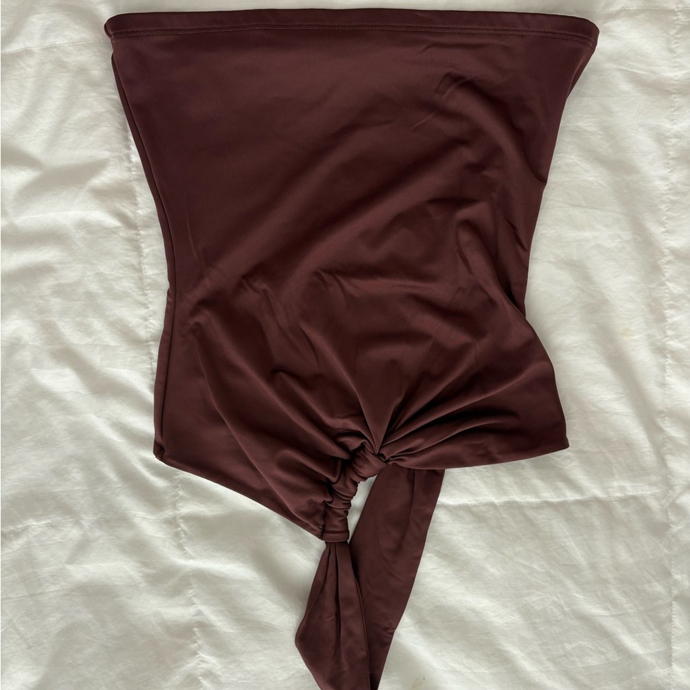 Abercrombie & Fitch Strapless Twist Tube Top - Wine